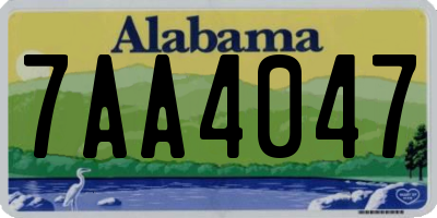 AL license plate 7AA4047