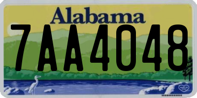 AL license plate 7AA4048