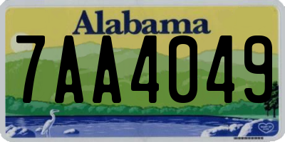 AL license plate 7AA4049