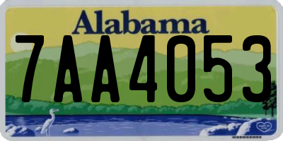 AL license plate 7AA4053