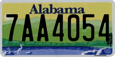 AL license plate 7AA4054