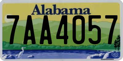 AL license plate 7AA4057