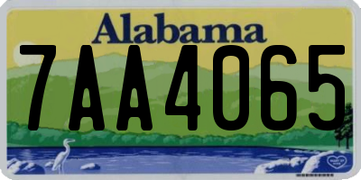 AL license plate 7AA4065