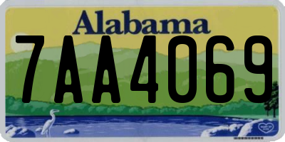 AL license plate 7AA4069