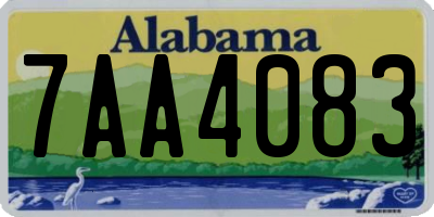 AL license plate 7AA4083