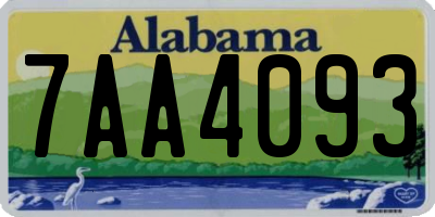 AL license plate 7AA4093