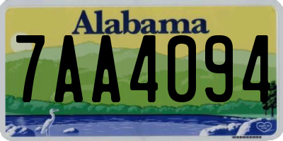 AL license plate 7AA4094