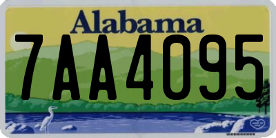 AL license plate 7AA4095