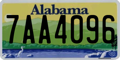 AL license plate 7AA4096