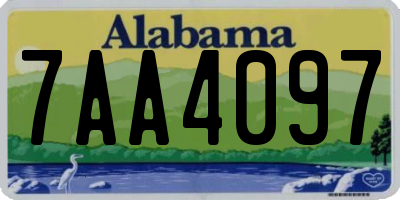 AL license plate 7AA4097