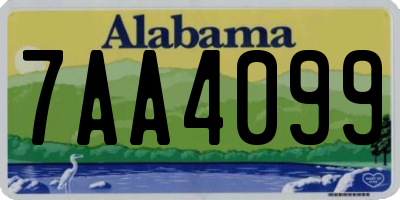 AL license plate 7AA4099