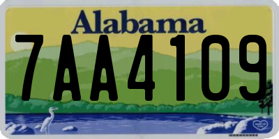 AL license plate 7AA4109