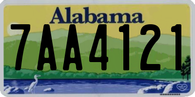 AL license plate 7AA4121