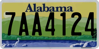 AL license plate 7AA4124
