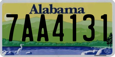 AL license plate 7AA4131