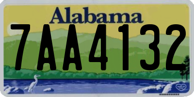 AL license plate 7AA4132