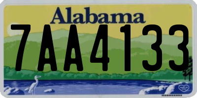 AL license plate 7AA4133