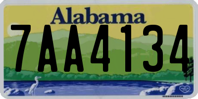 AL license plate 7AA4134