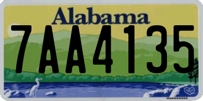 AL license plate 7AA4135