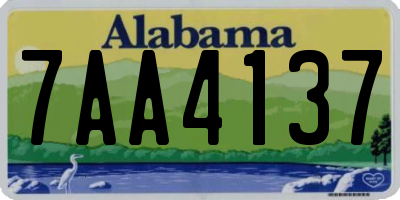 AL license plate 7AA4137