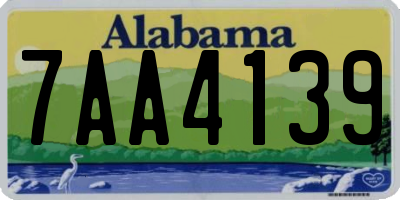 AL license plate 7AA4139