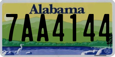 AL license plate 7AA4144