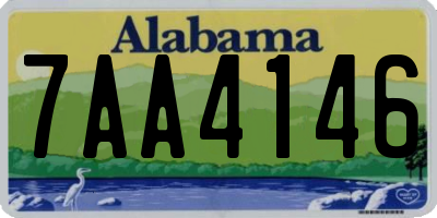 AL license plate 7AA4146