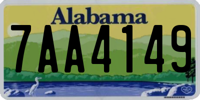 AL license plate 7AA4149