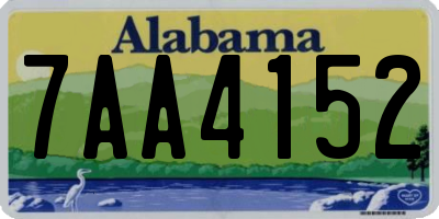 AL license plate 7AA4152