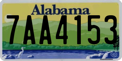 AL license plate 7AA4153