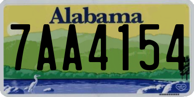 AL license plate 7AA4154