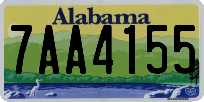 AL license plate 7AA4155