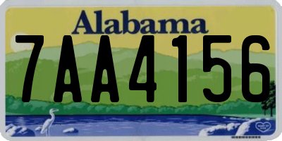 AL license plate 7AA4156