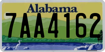 AL license plate 7AA4162