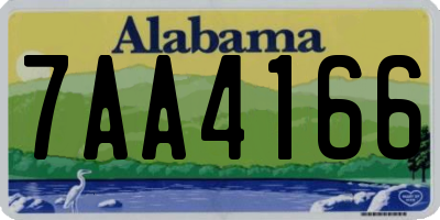 AL license plate 7AA4166