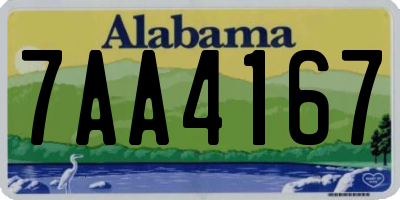 AL license plate 7AA4167