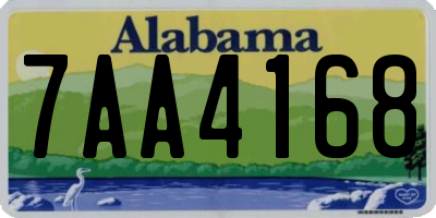 AL license plate 7AA4168