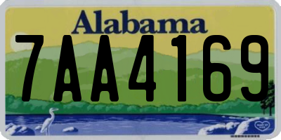 AL license plate 7AA4169