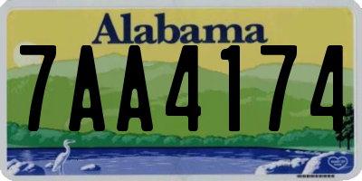 AL license plate 7AA4174