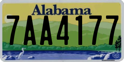 AL license plate 7AA4177