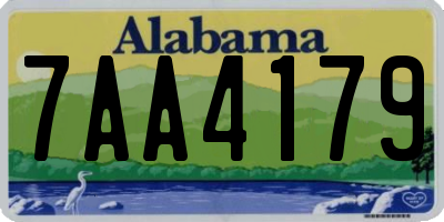 AL license plate 7AA4179