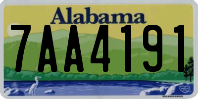 AL license plate 7AA4191