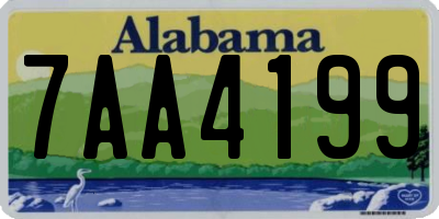 AL license plate 7AA4199