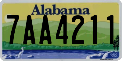 AL license plate 7AA4211
