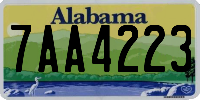 AL license plate 7AA4223