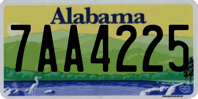 AL license plate 7AA4225