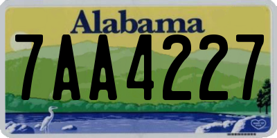 AL license plate 7AA4227