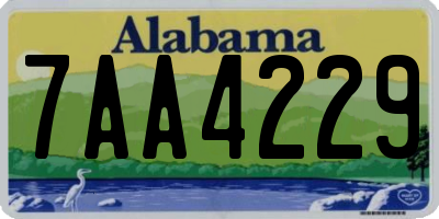 AL license plate 7AA4229