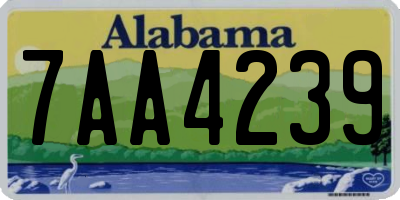 AL license plate 7AA4239