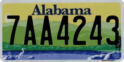 AL license plate 7AA4243